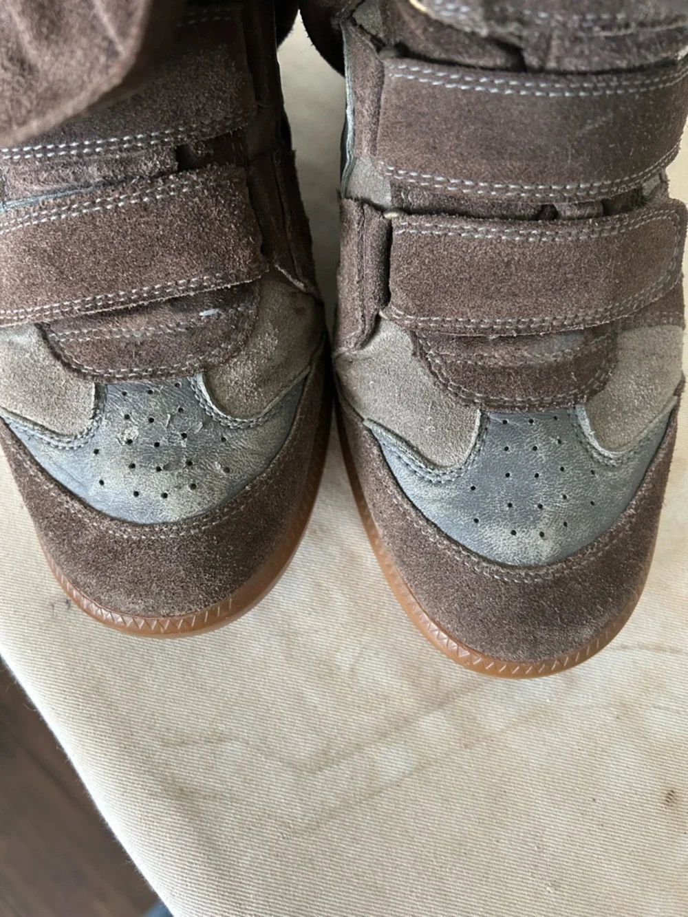 Isabel Marant Grey Suede Wedge Sneakers - Picture 12 of 12